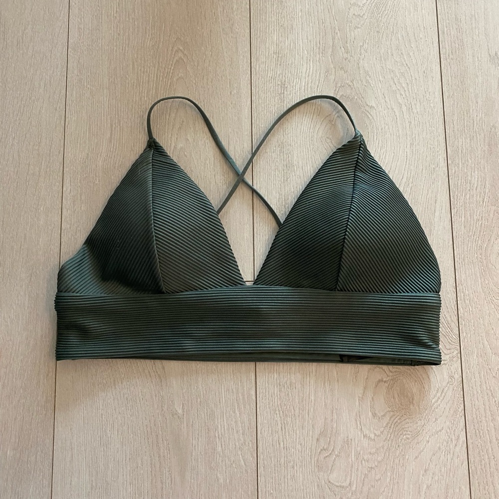 H&M green bikini top